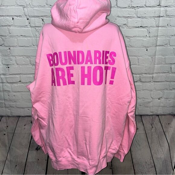 Mayfair Group Boundaries Are Hot Zip Up Hooded Sweatshirt - Picture 1 of 10